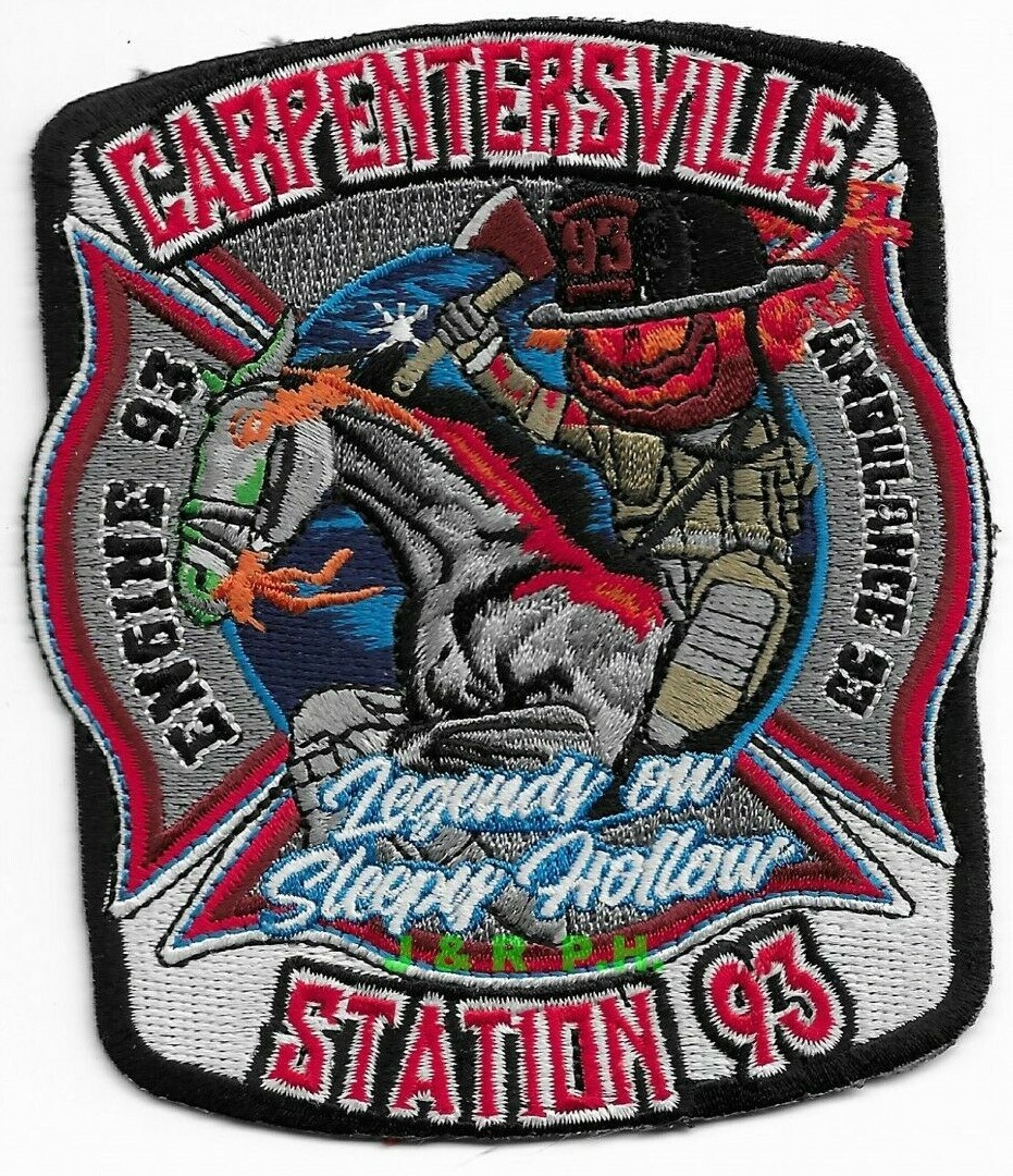 Carpentersville  Station-93, "Sleepy Hollow", Illinois (3.75" x 4.5") fire patch