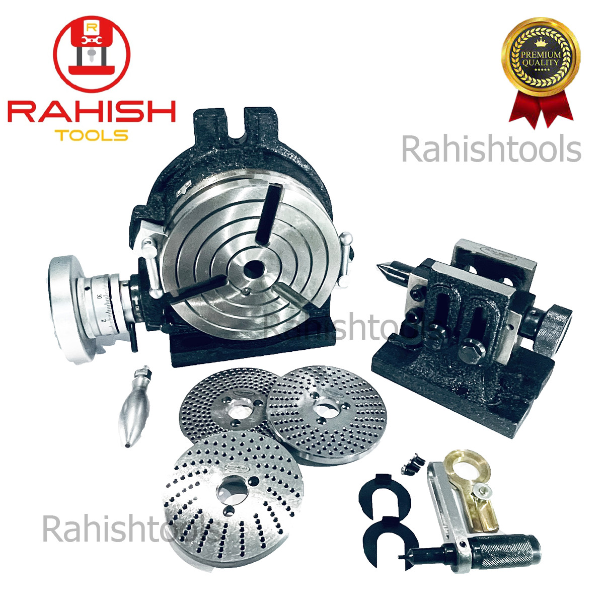 NEW 6" inch 3 slot Horizontal Vertical  Rotary table, Dividing plates, tailstock