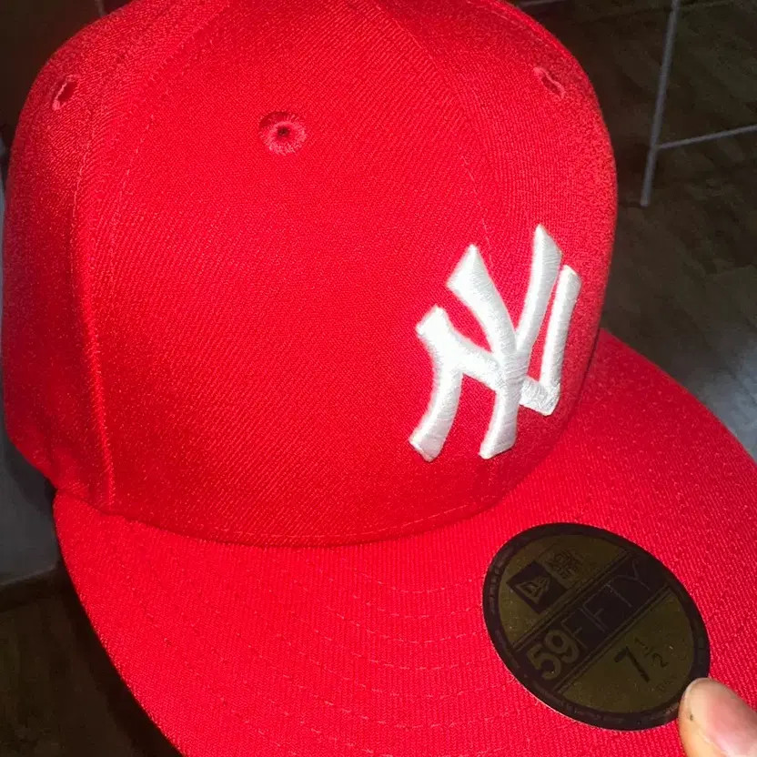 New Era Red 7 1/2 Snapback Cap