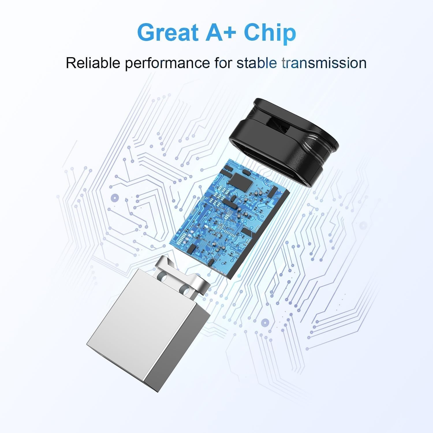 16GB Ultra Slim USB 2.0 Flash Drive - Portable, Shockproof & Water-Resistant