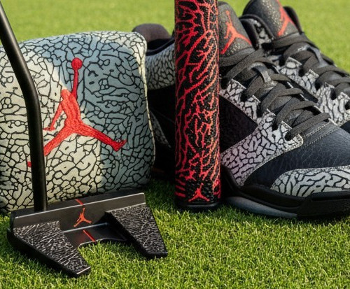 Air Jordan Elephant print Putter Grip Black and Red 2.0 3.0 Super stroker