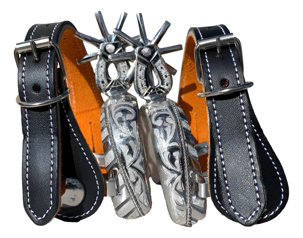 Mexican CHARRO SPURS ESPUELAS Charras Style Charreria HORSE Boot Gear Mexico