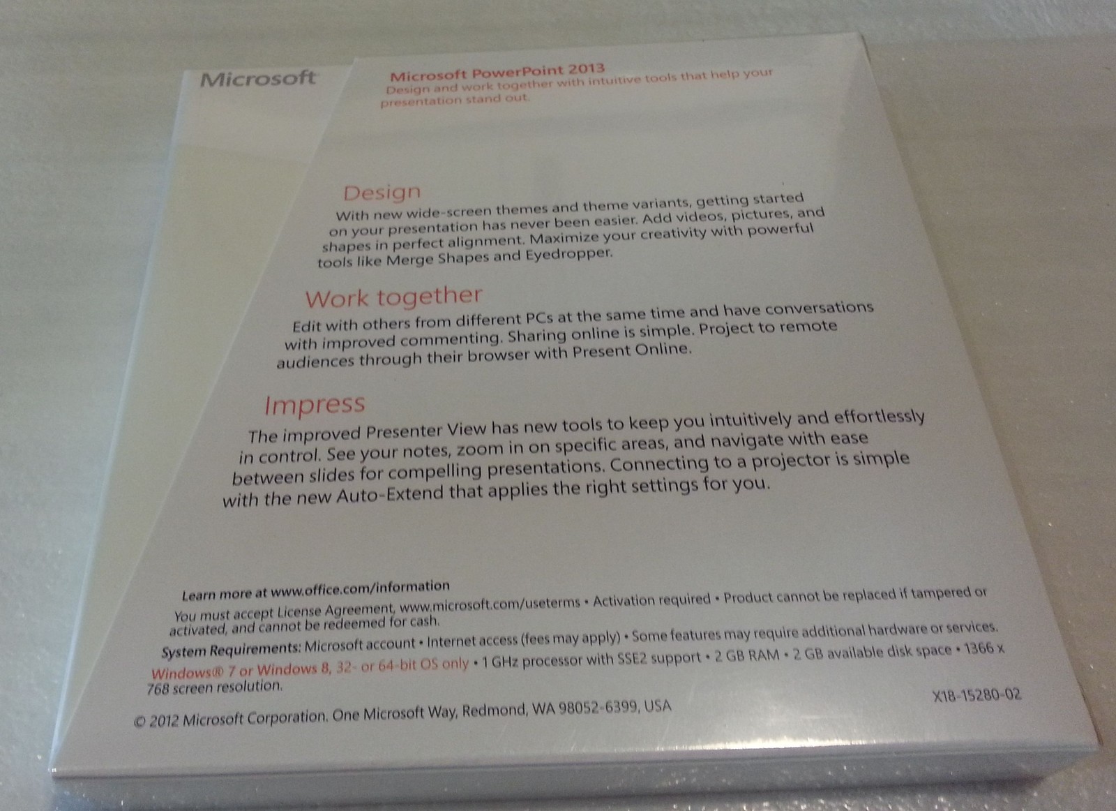Microsoft PowerPoint 2013 Retail DVD Install PC 1 Use