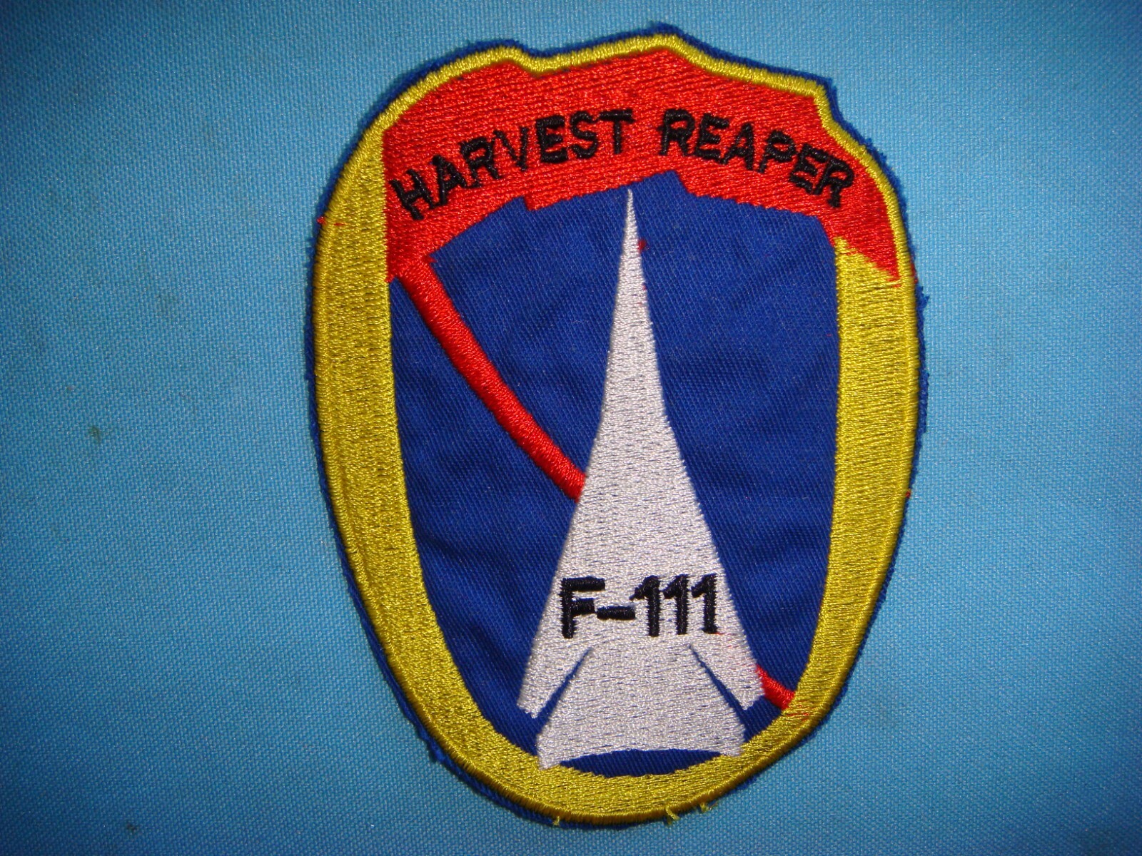 VIETNAM WAR PATCH, USAF F-111 TESTING PROGRAM HARVEST REAPER IN 1967
