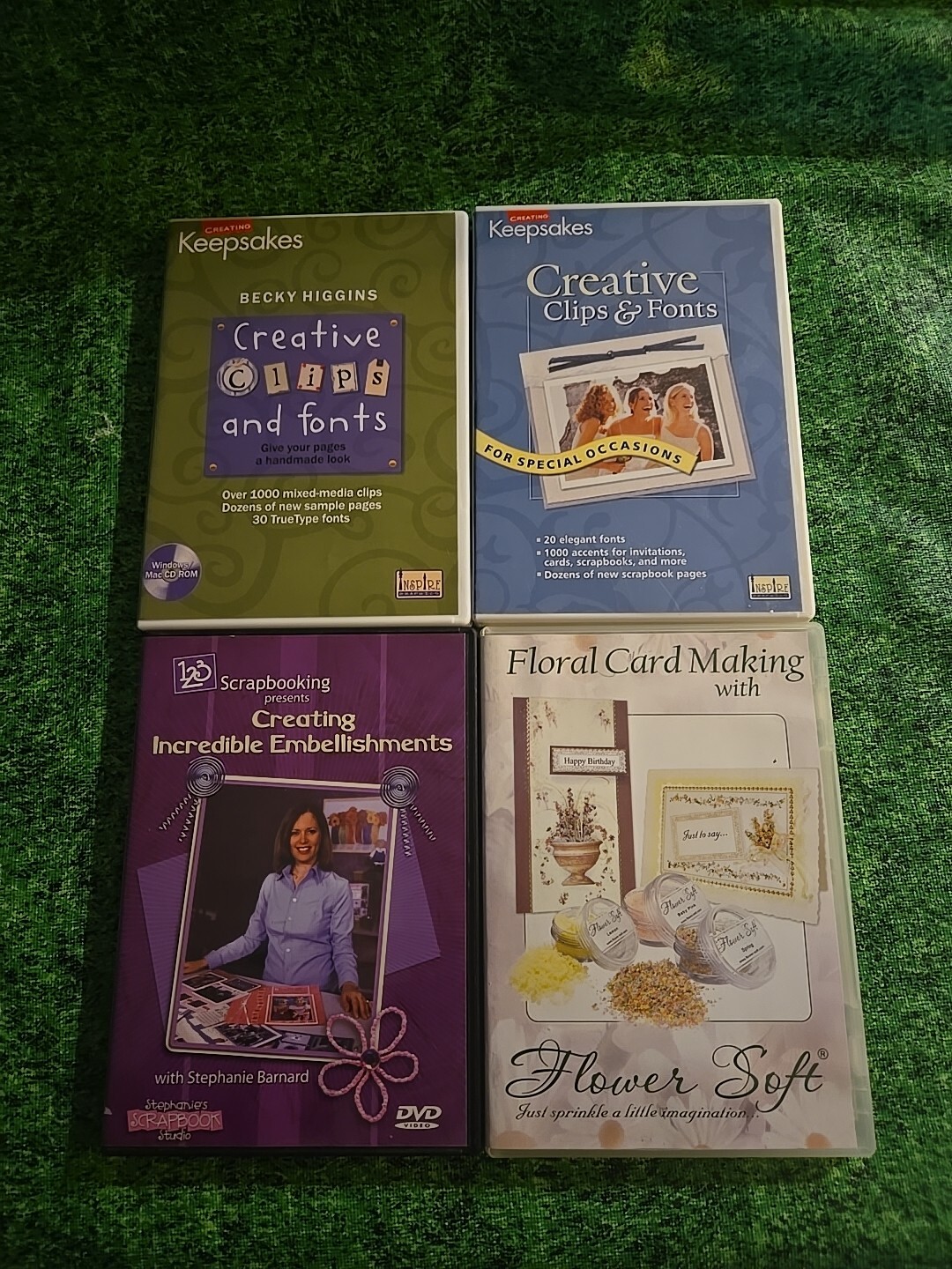 Creative Keepsakes Creative Clips & Fonts Scrapbooking & Card Software LOT OF 4