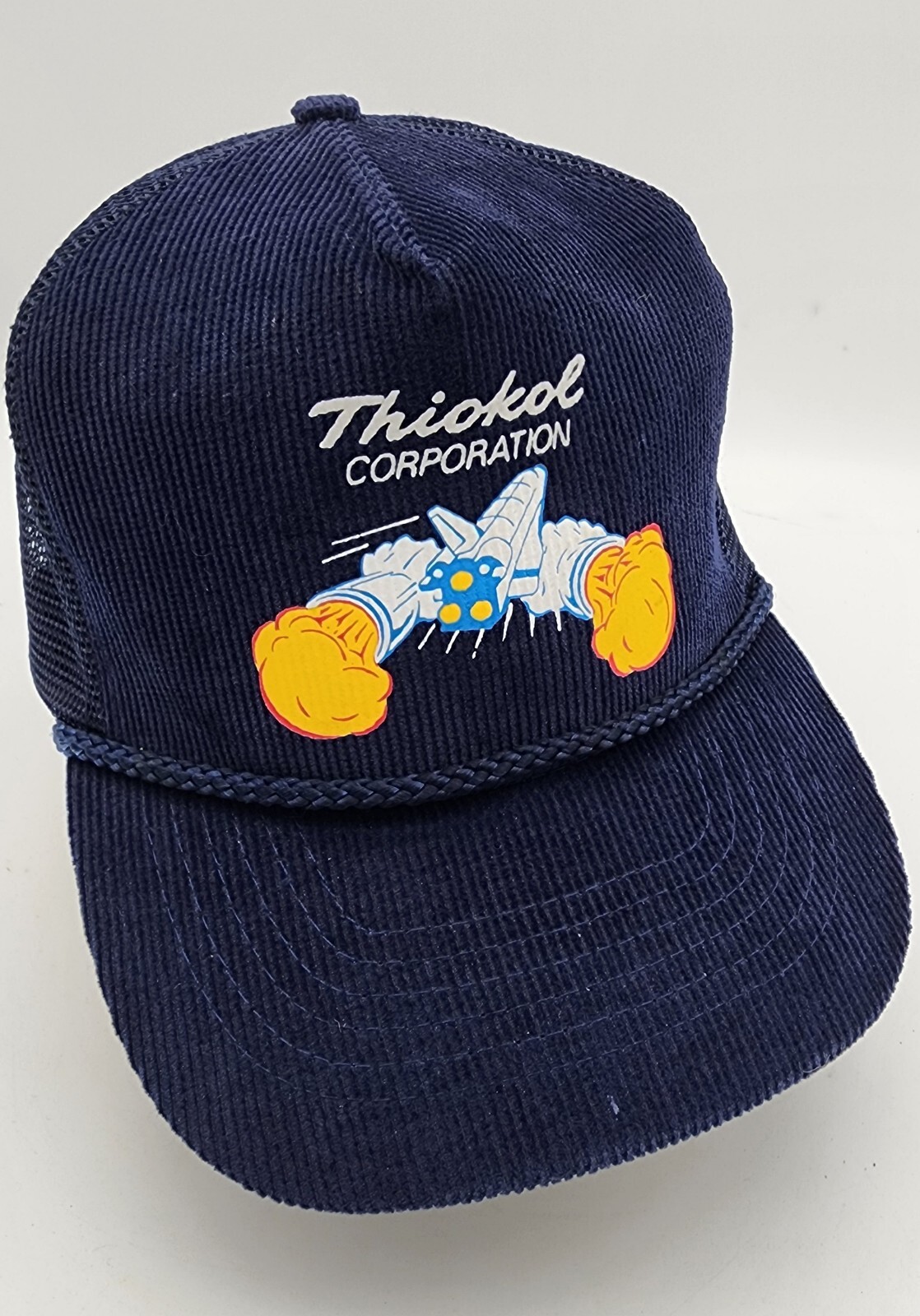 VTG Thiokol Cooperation Hat Cap Corduroy Snapback Otto Challenger Rocker 1986