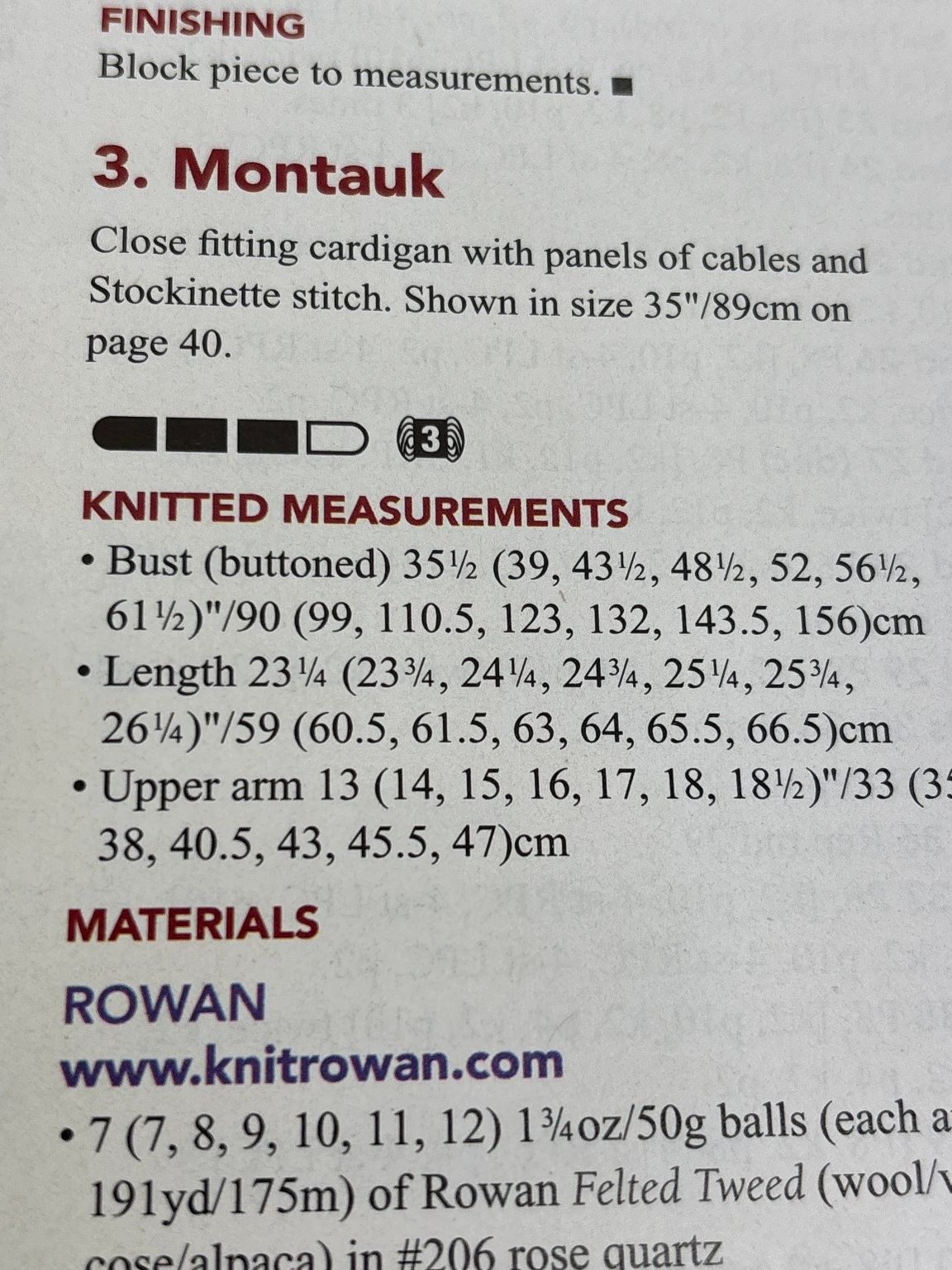Montauk Cardigan Knitting Pattern Magazine Pages