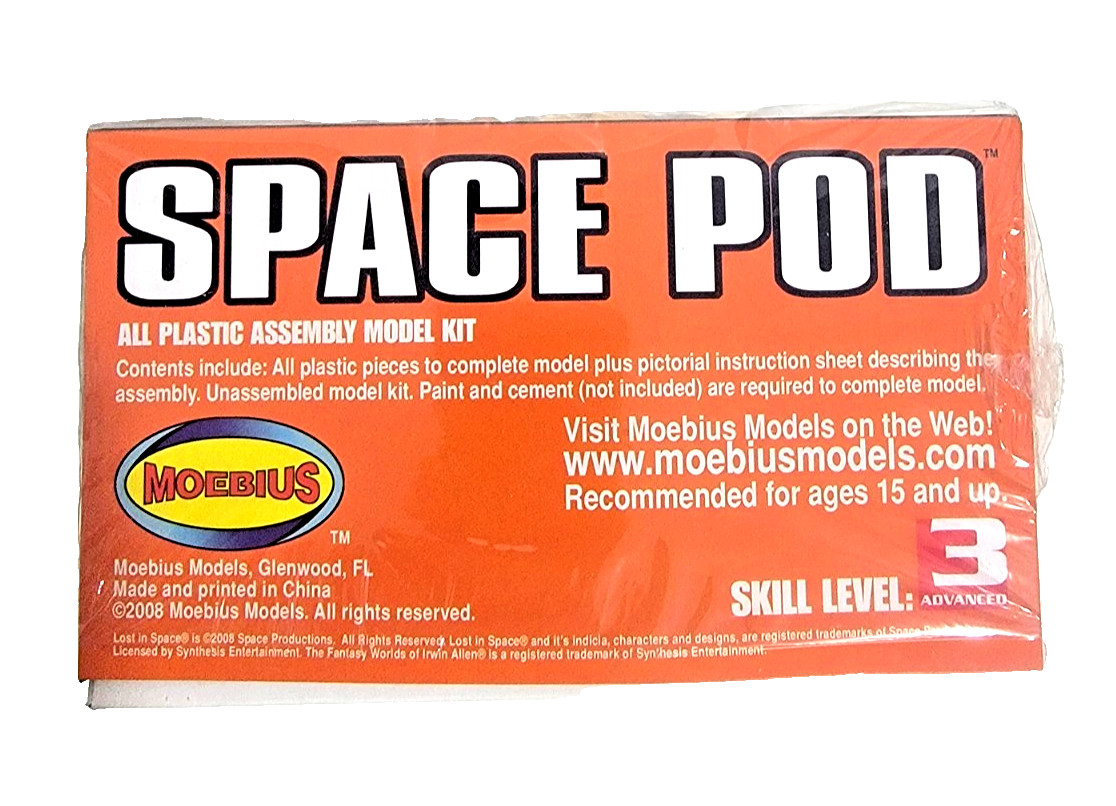Lost in Space: Space Pod Plastic Model Kit - 2008 Moebius Models #901 1:24 Scale