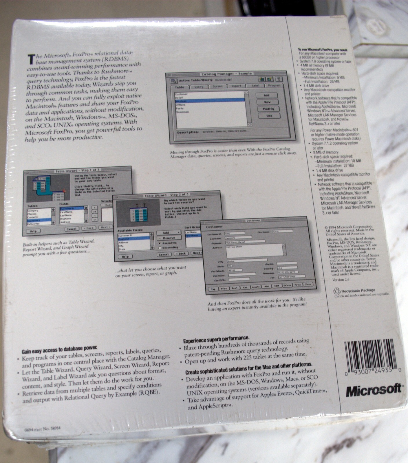 FoxPro 2.60 for Macintosh Computers NIB