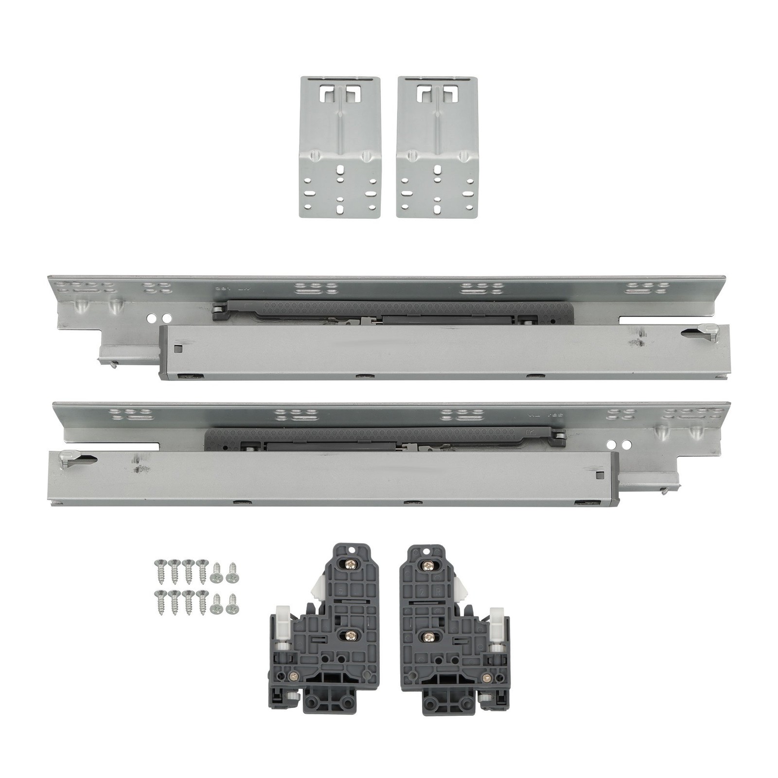 Soft Close Undermount Drawer Glides 15 Inch Full Extension 100 LB