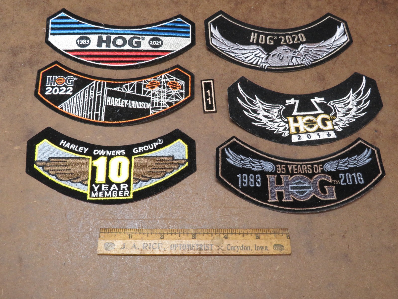 6 NEW Harley Davidson Motorcycle Patch Lot Rocker Eagle HOG Eagle Iron On