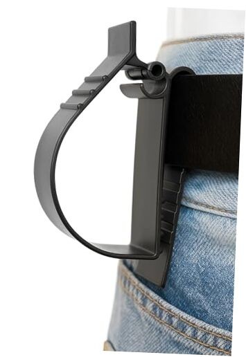 Hard Hat Belt Clip, Glove Utility Belt Clip, Hearing Protection Belt Black