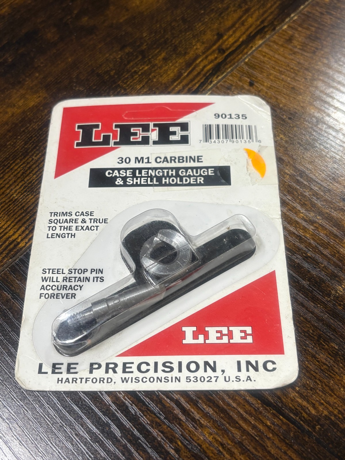 Lee case length gauge and shell holder for trimmer #90135 M1 Carbine (NEW)