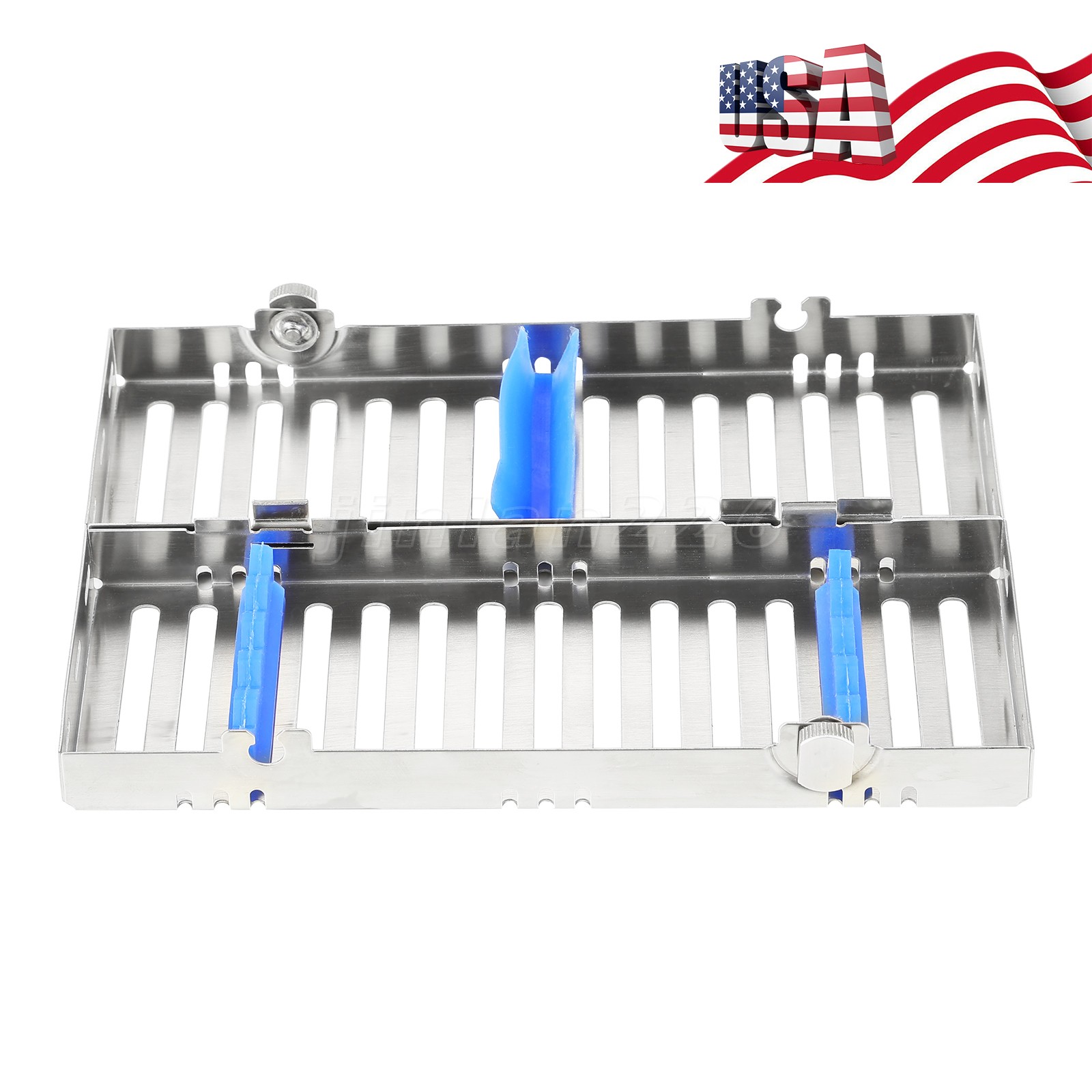 Stainless Sterilization Cassette Rack Box For 5 Surgical Dental Instruments