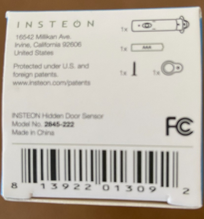 New INSTEON Smarthome HIDDEN DOOR SENSOR Model 2845-222
