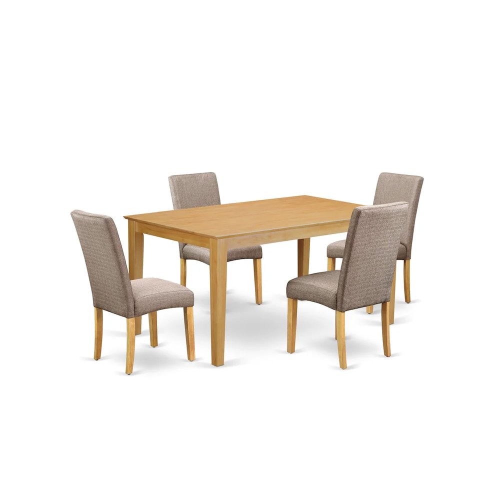 5 Piece Dining Room Furniture Set Includes a Rectangle Dining Table and 4...