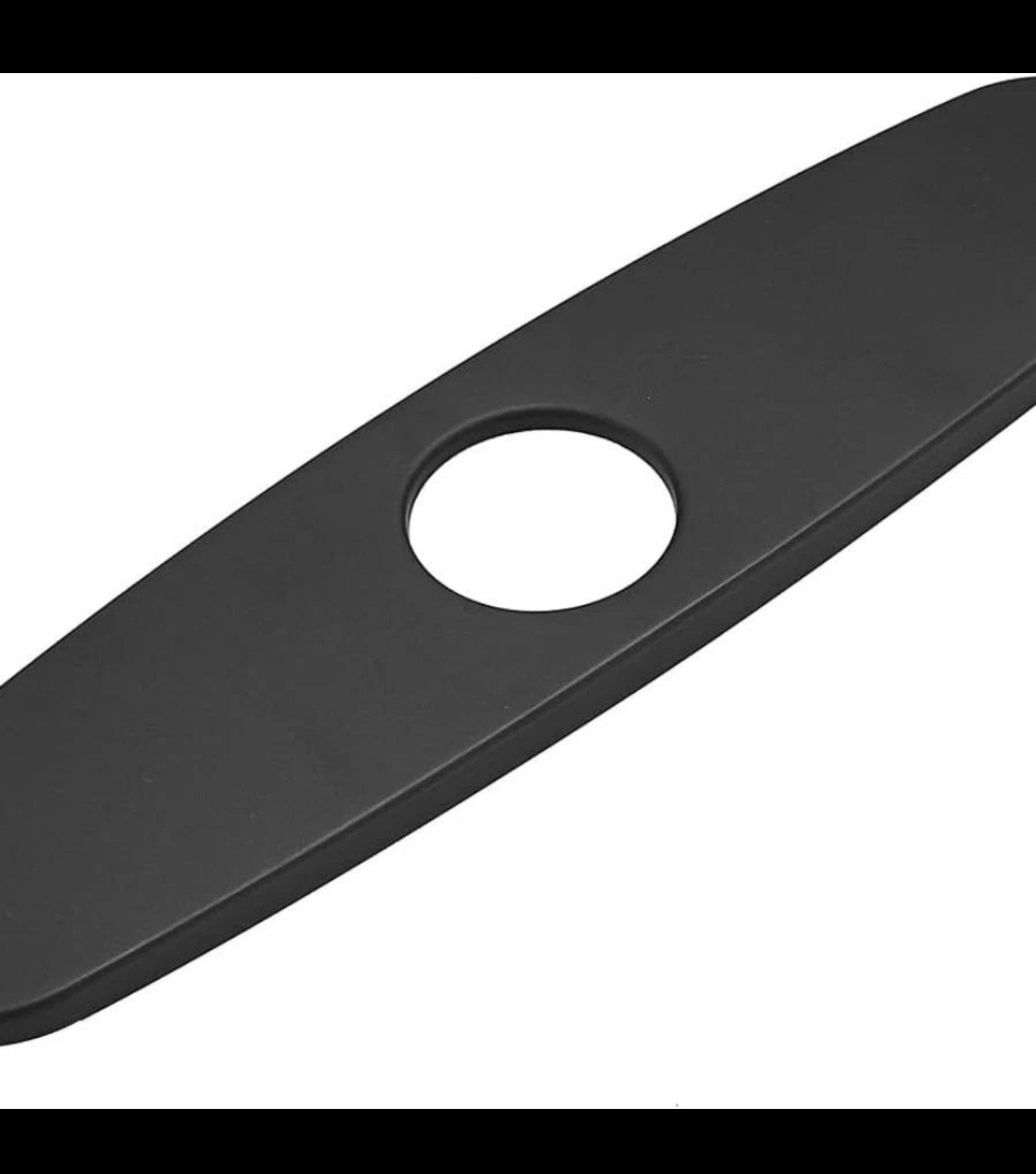 Hole Cover Deck Plate Escutcheon for Bathroom or Kitchen Sink- Matte Black