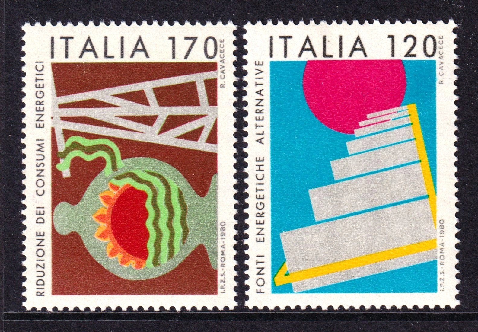 Italy 1980 Energy Conservation Complete Mint MNH Set SC 1391-1392