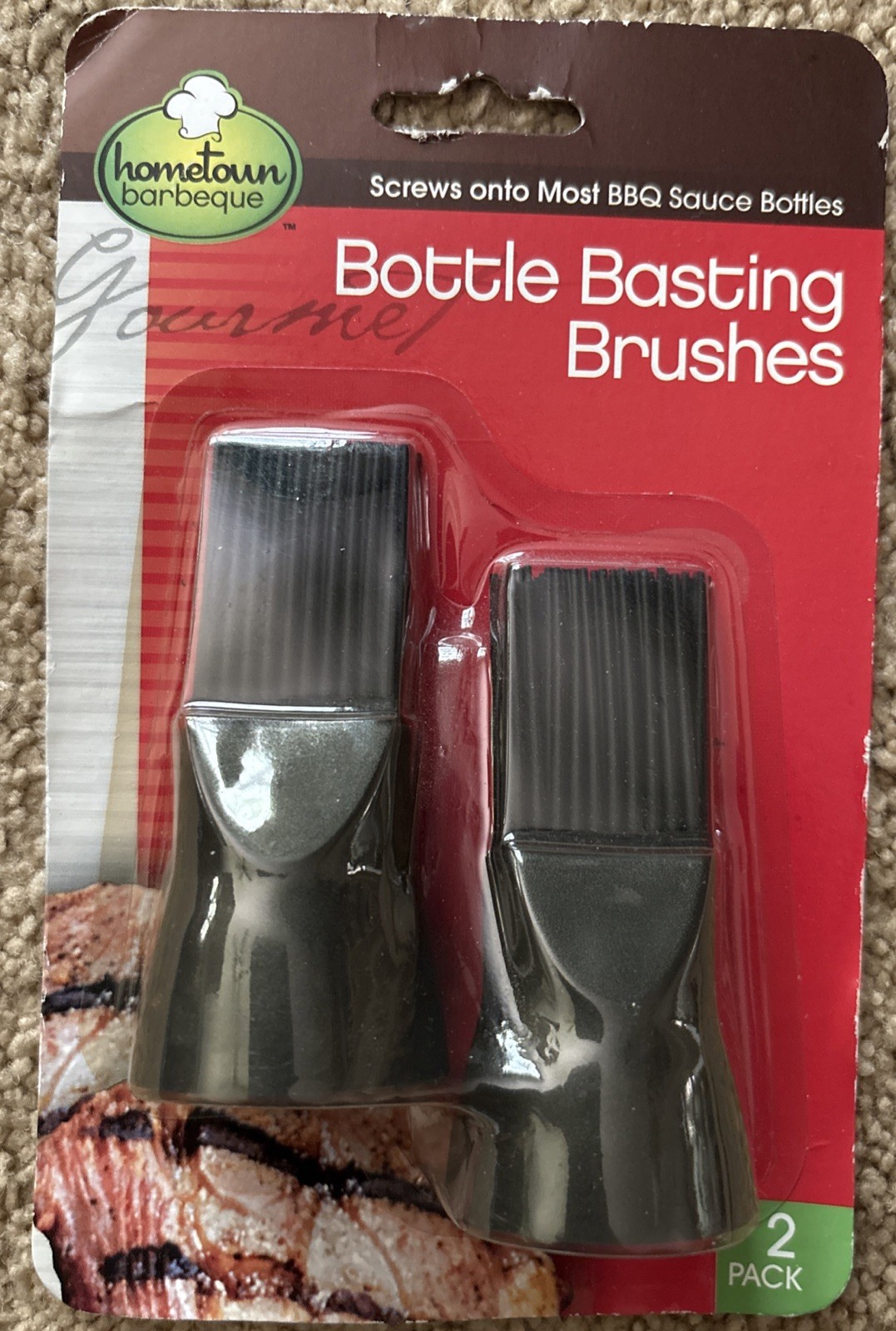 Hometown Basting Bottle Brushes 2 Pack. Screws On To Most BBQ Bottles.Brand New