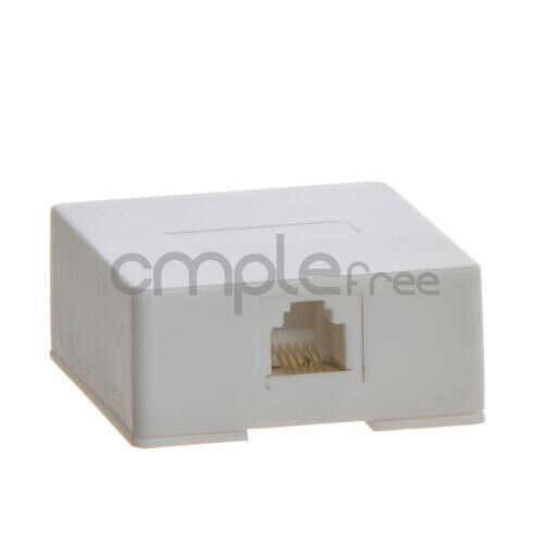 1 Port, White Keystone Surface Mount Box