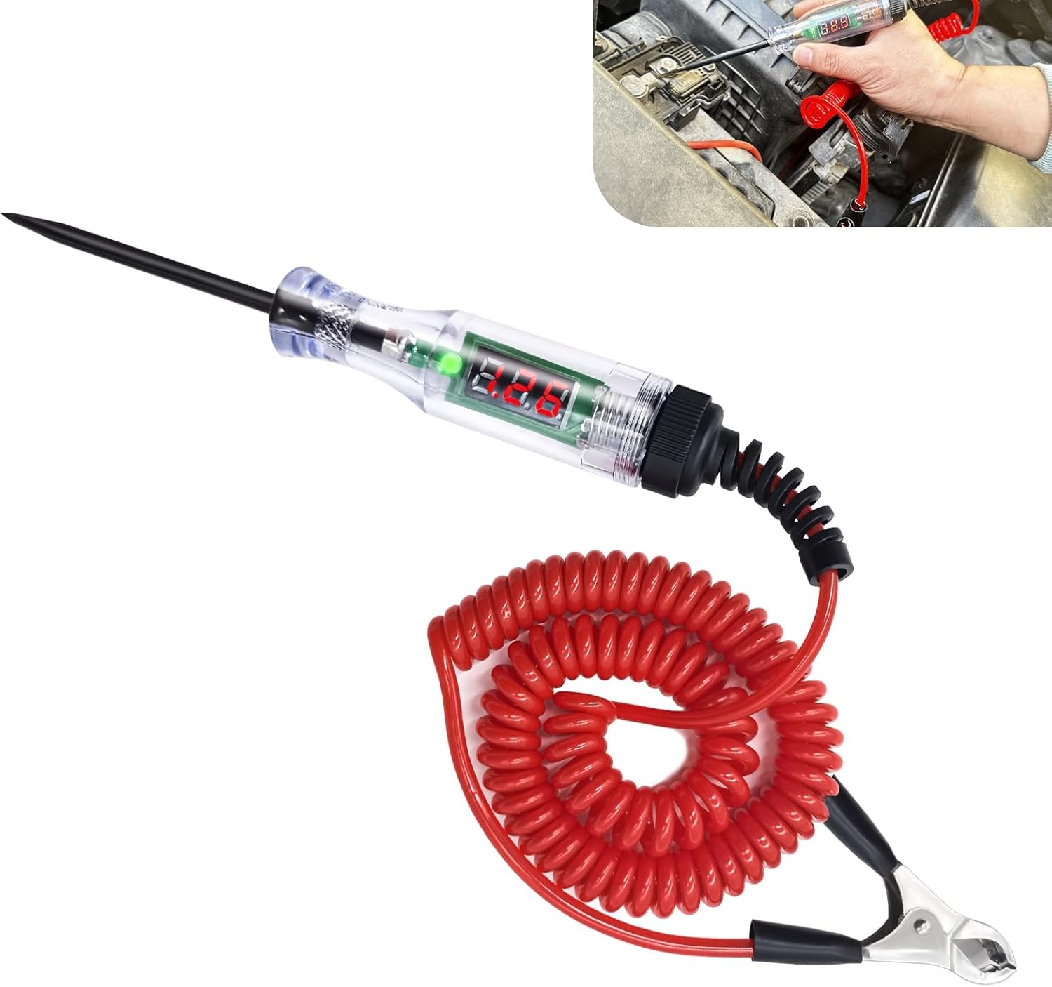 Digital Circuit Tester 6V/12V/24V Car Pen Red