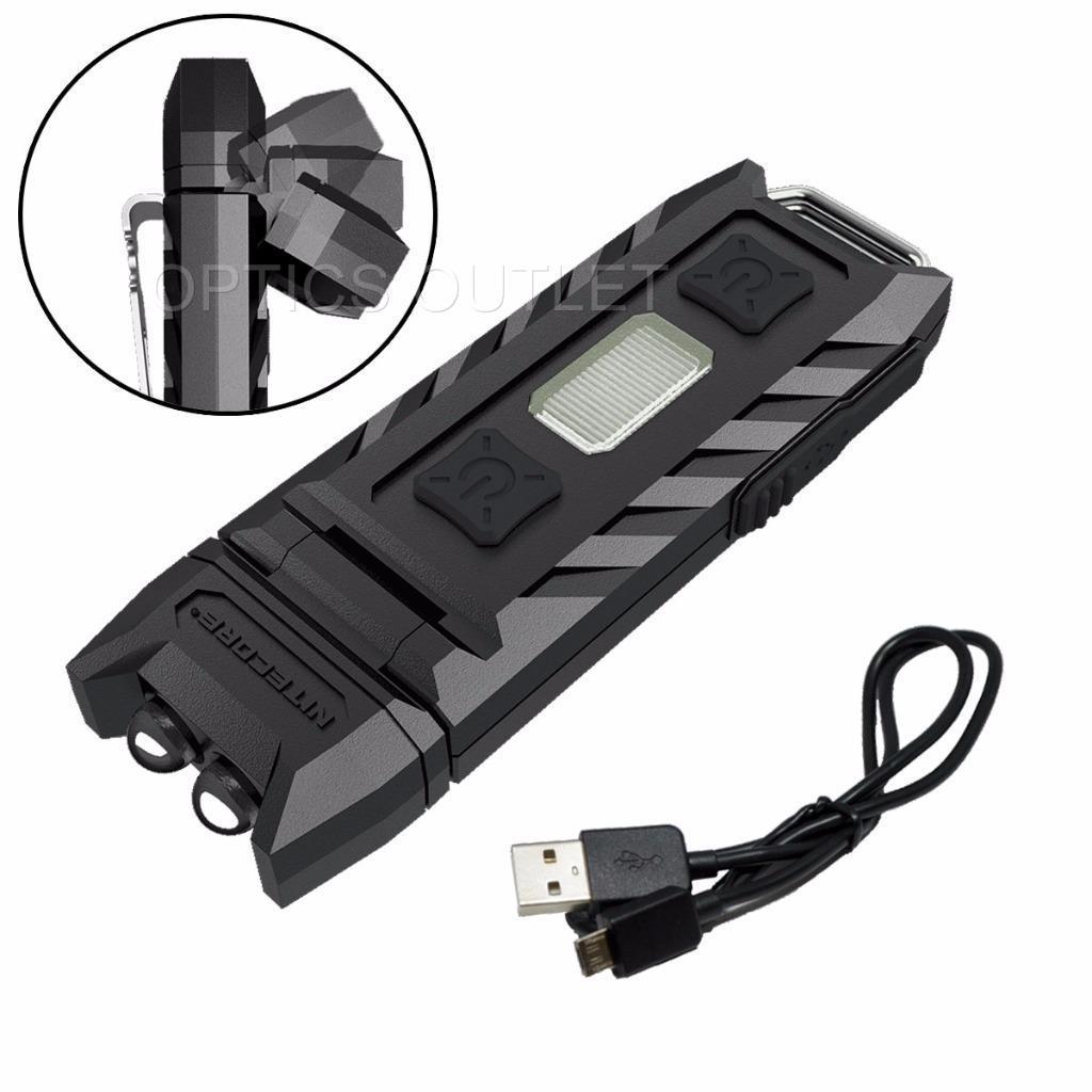Nitecore THUMB 85 Lumen Tiltable USB Rechargeable Keychain Light with Cable