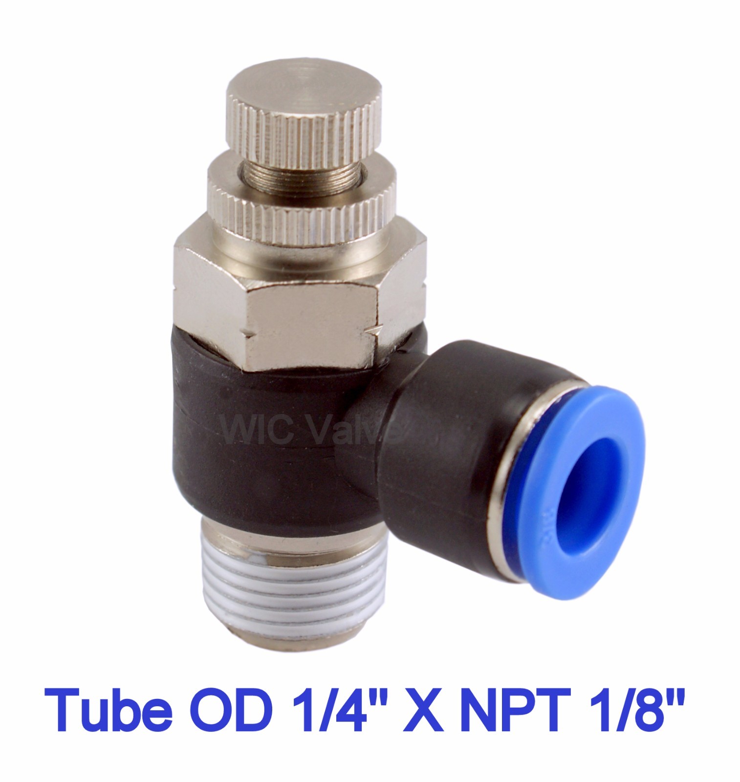 Air Angel Swivel Flow Control Valve Tube OD 1/4 X NPT 1/8 Air Fitting 1 Piece