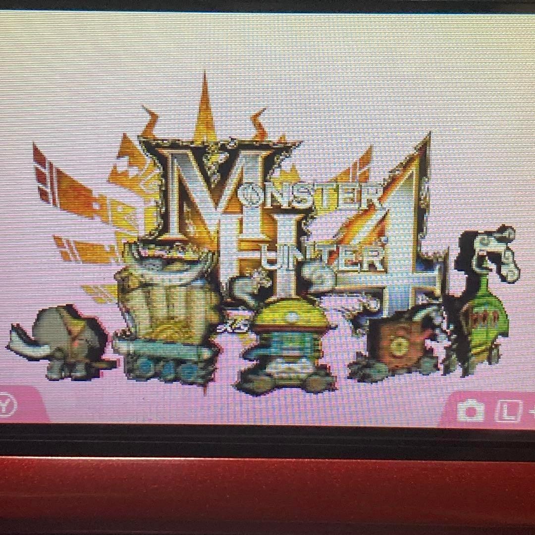 Nintendo 3DS Red Console & Monster Hunter 5 Game software NTSC-J Tested