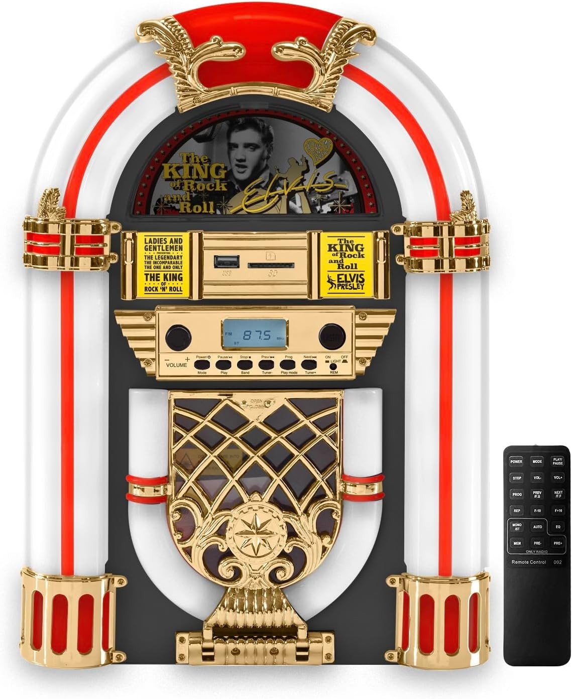 Arkrocket X Mini Jukebox/Tabletop CD Player/Bluetooth Speaker/Radio/Usb and SD