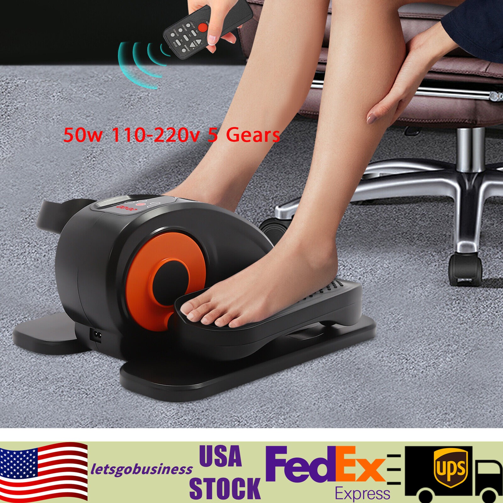 Under Desk Elliptical Machine Portable Pedal Ellipse Leg Exerciser LED Display