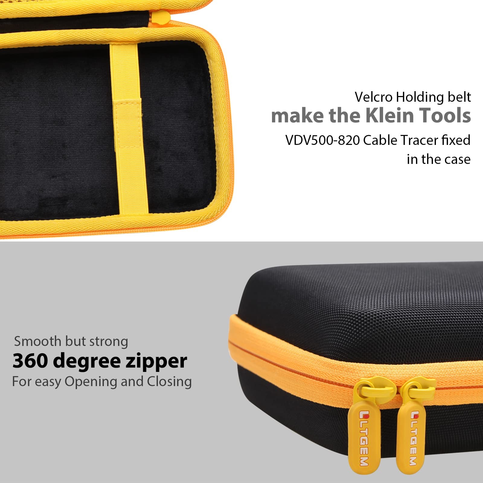 LTGEM Tester Case Compatible with Klein Tools VDV500-705 / Medium, Yellow