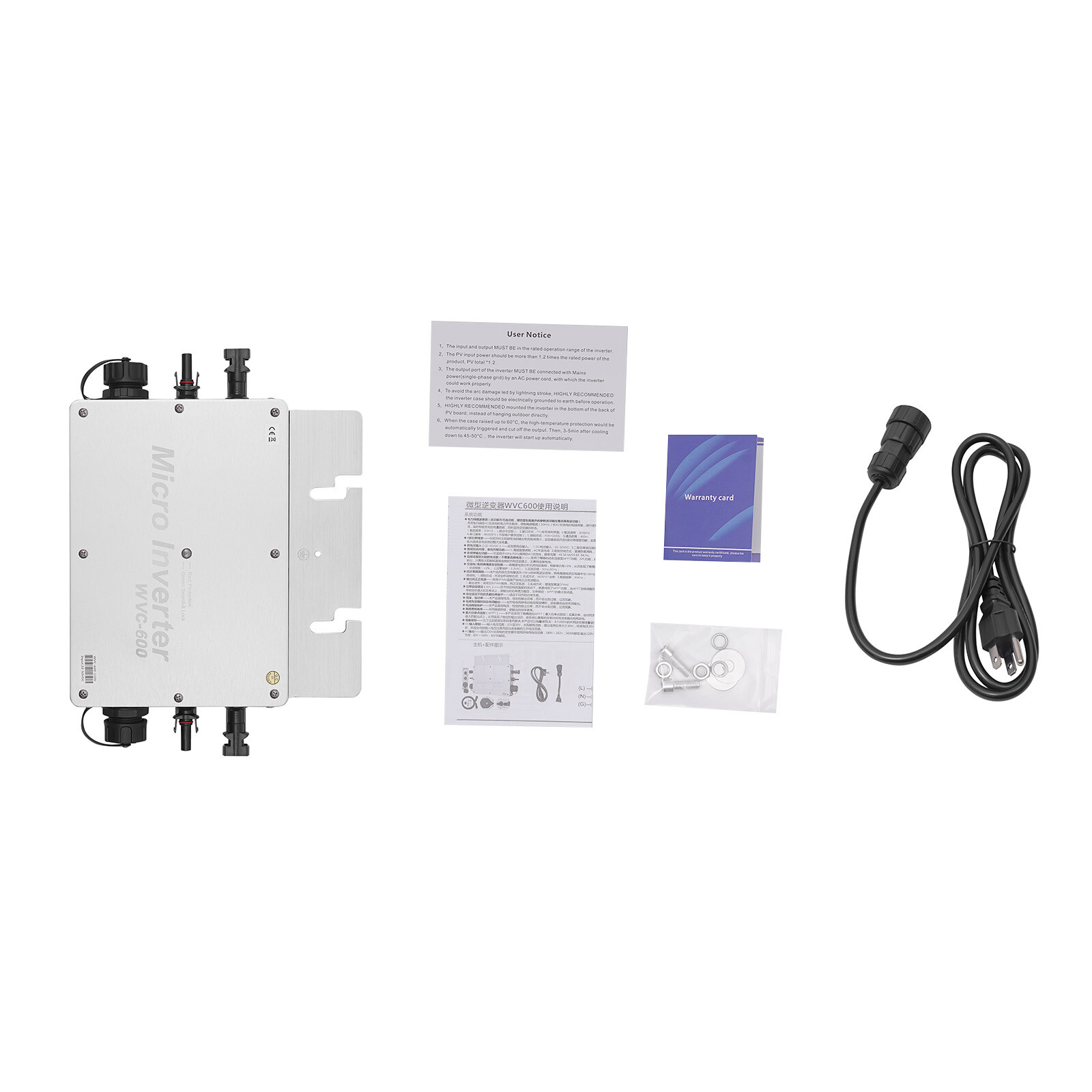 6-stage Power Search Solar Micro Inverter Grid Tie MPPT Sine Wave DC-Waterproof