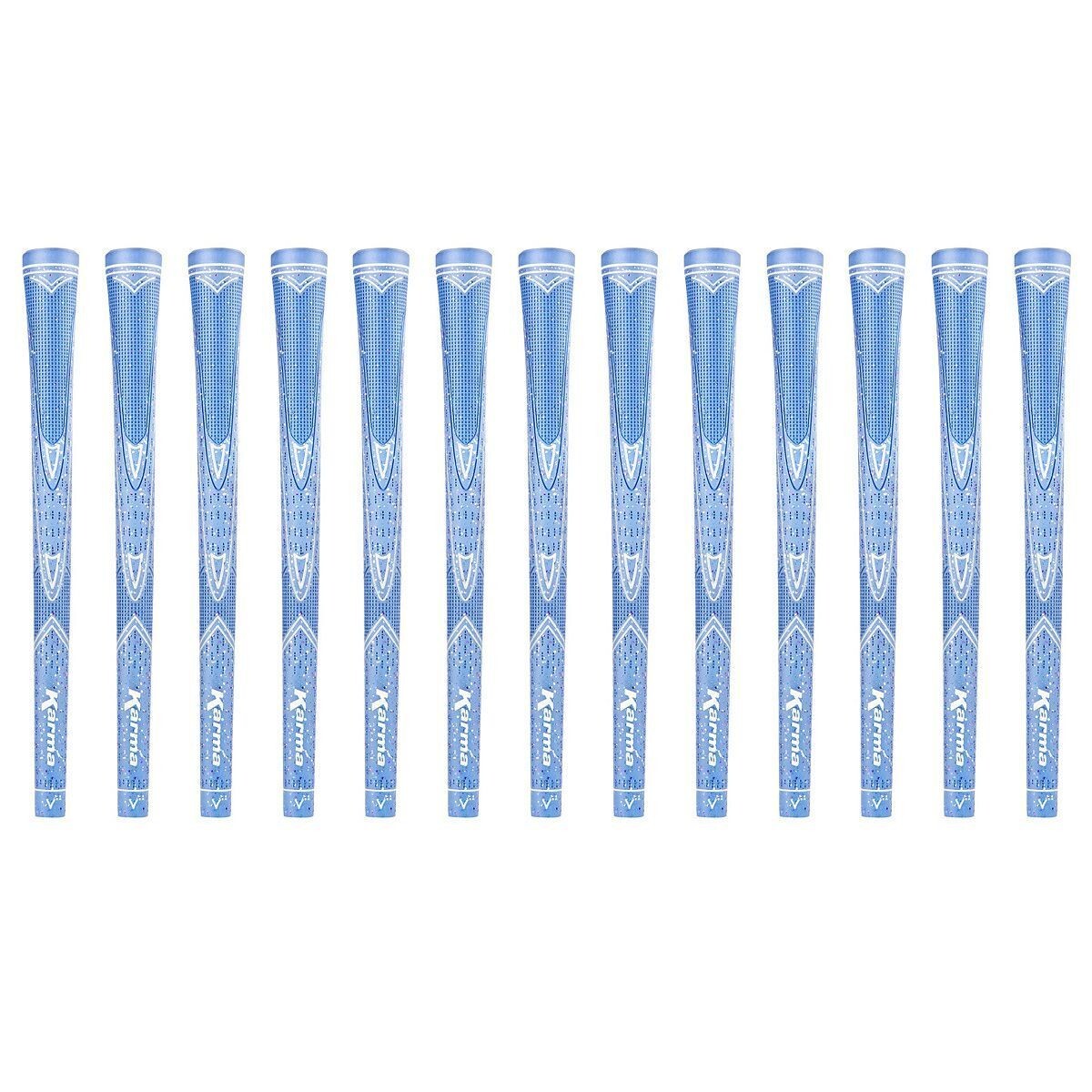 Karma Velour Golf Grips Rubber BLUE SPARKLE - UNDERSIZE - Baby BLUE x 13 Grips