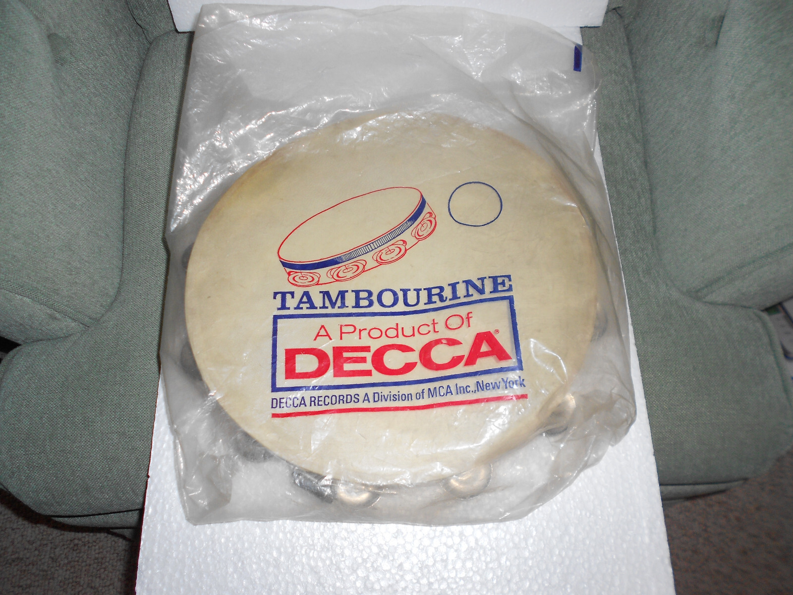 Decca Tambourine 12" USA Skins From Mexico In Original Bag