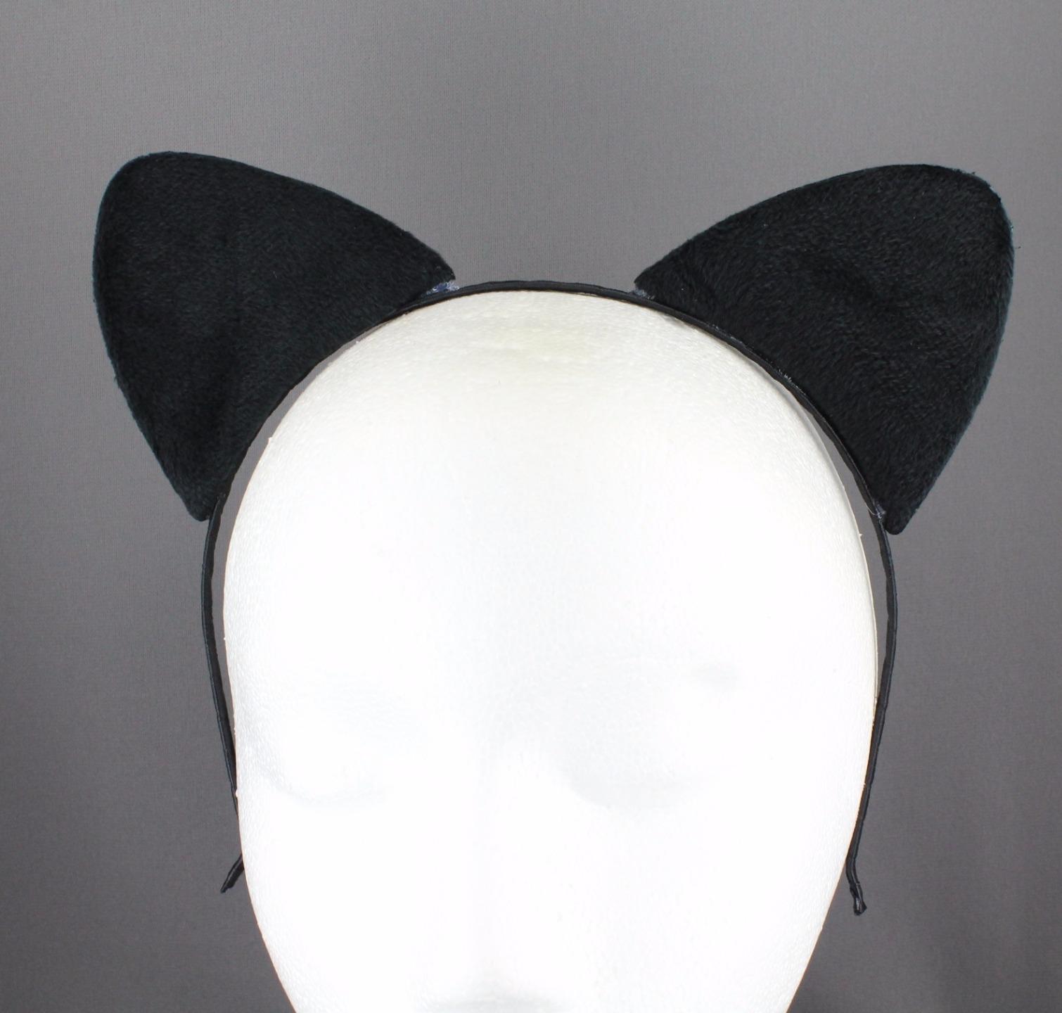 Black cat kitten ears headband hair band accessory kawaii cosplay