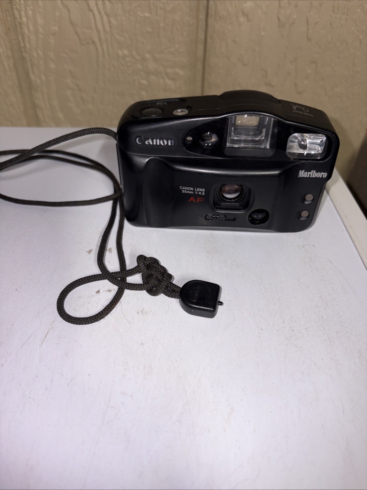 CANON MARLBORO Sure Shot Owl 35mm Film Camera - Tested