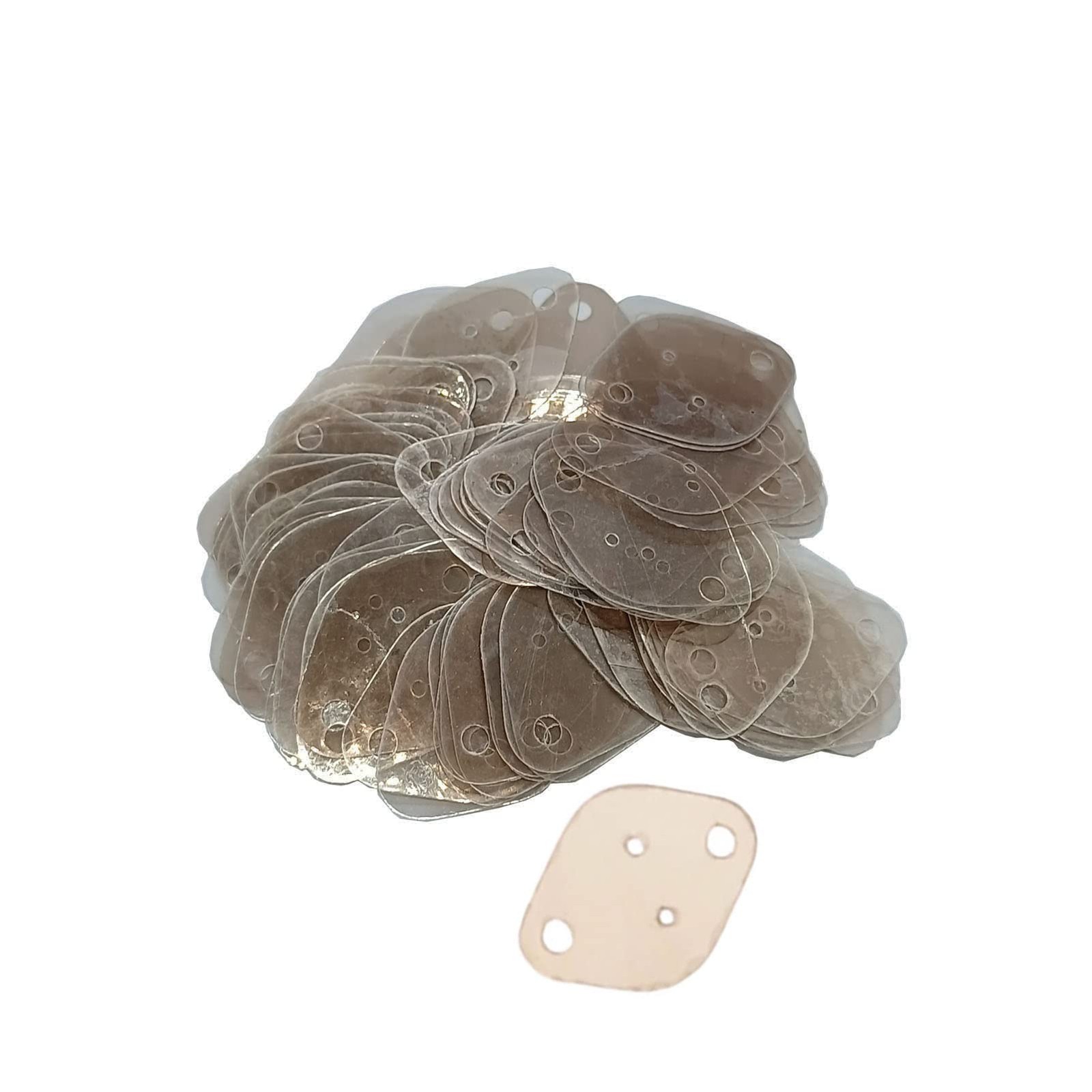 TO3 Mica Insulator Sheets Oval Thermal Insulation Pads 43x30mm 100 PCS