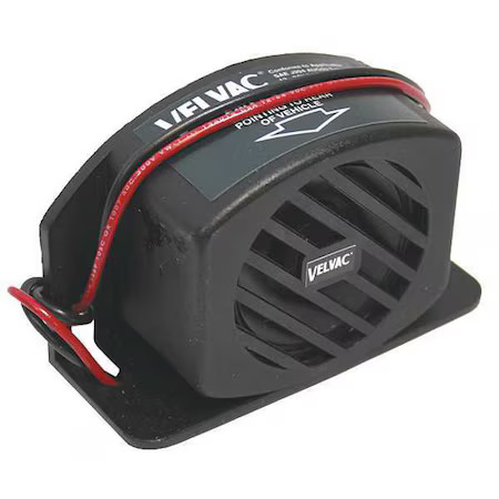 Velvac 697107 Back Up Alarm, 107Db, Black, 2-7/16 In H