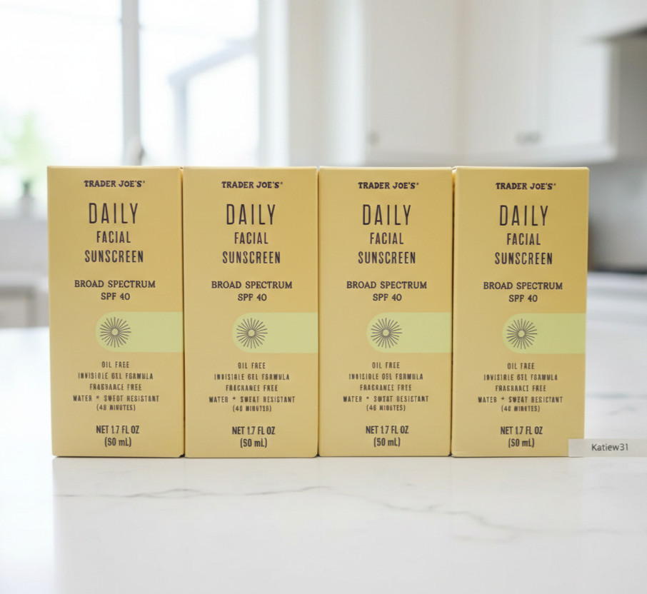 4 x Trader Joe's Daily Facial Sunscreen Broad Spectrum SPF 40 -1.7oz x 4 Bottles