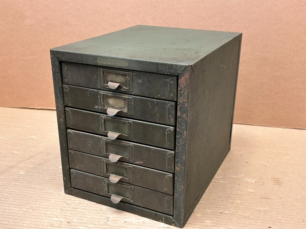 Vintage Metal Hardware Storage Small Parts Cabinet  10 x 13 x 11" Industrial