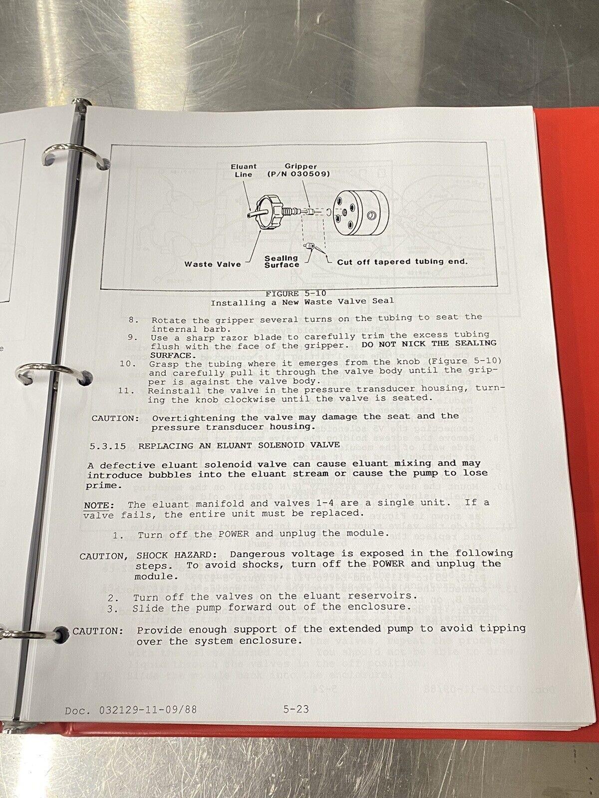 Dionex Ion Chromatography Pump Detector- Users Guide / Instruction Book / Manual