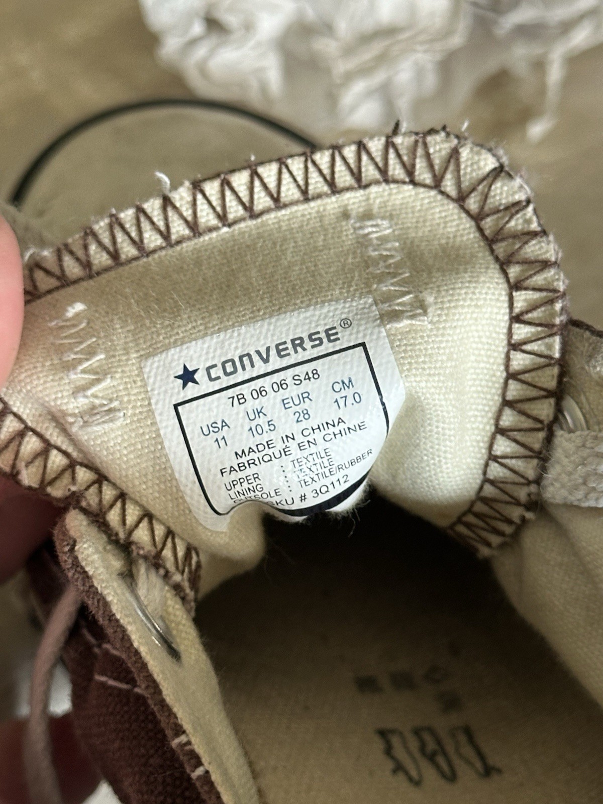 Brown Kids Converse - Size 11
