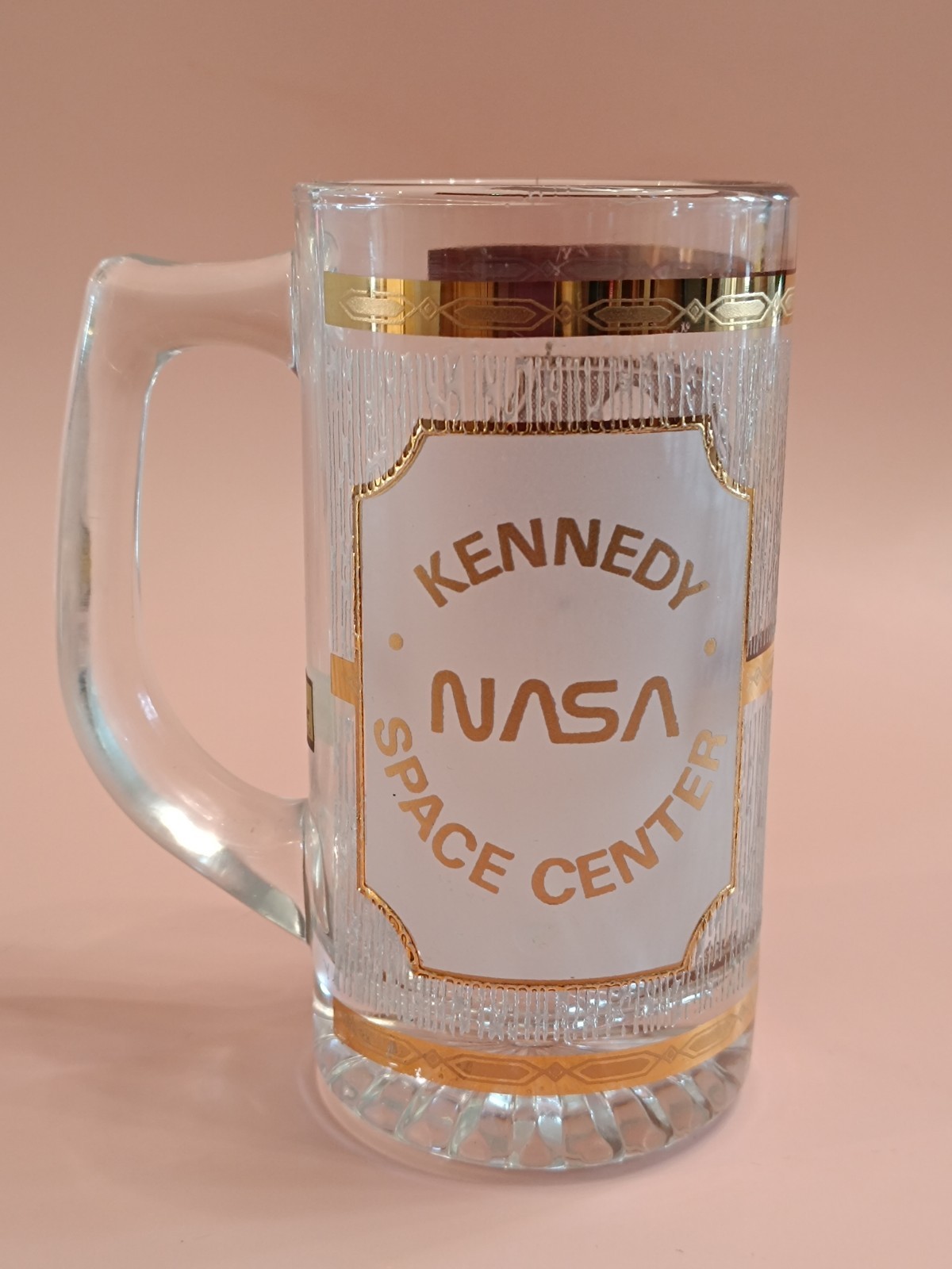 NASA Kennedy Space Center 22k Gold Decorated Beer Tankard Culver Space Shuttle