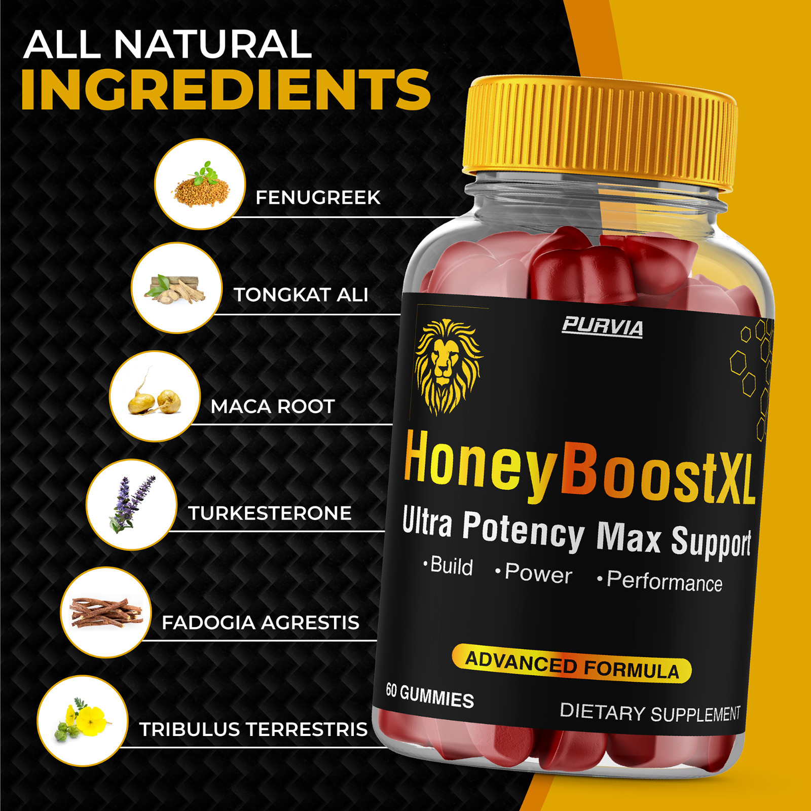 (5 Pack) Honey Boost XL Gummies HoneyBoost Enhancing Support Supplement (300 ct)
