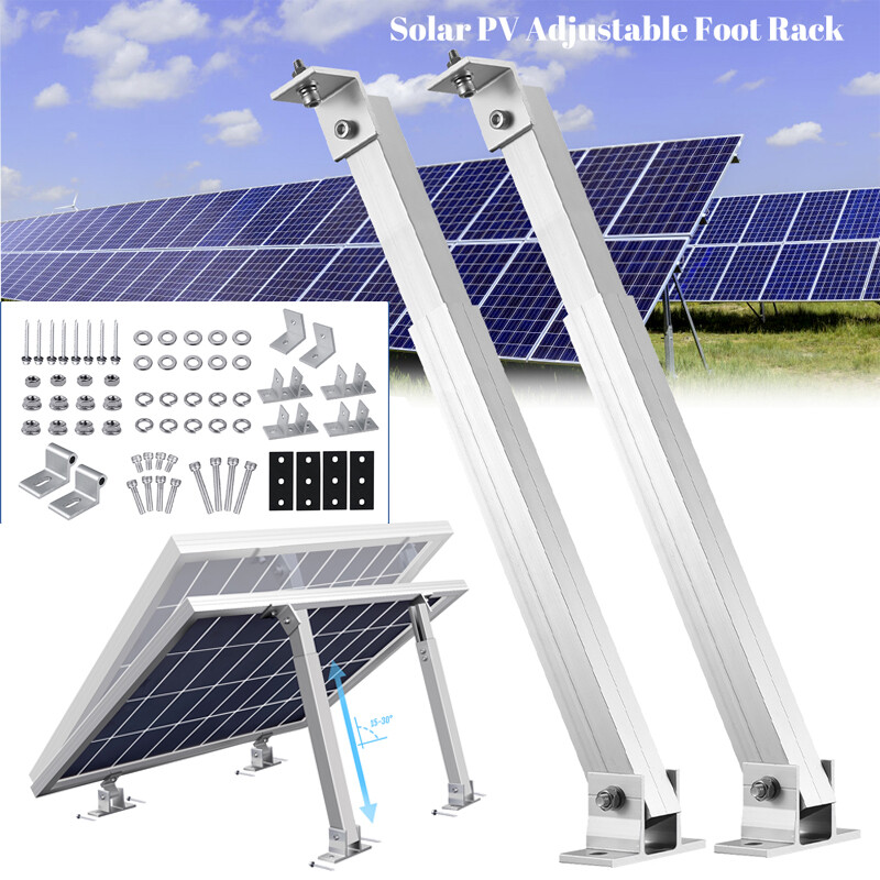Solar Panel RV Tilt Mount Brackets Rooftop Flat Surface Adjustable Frame Home US