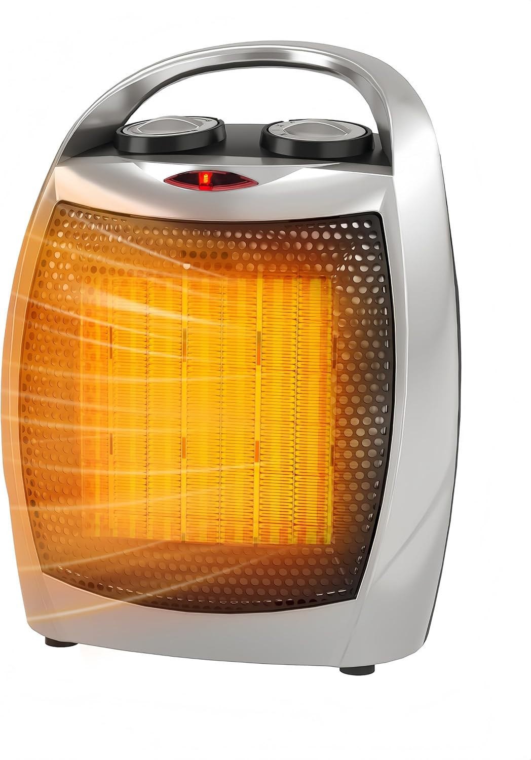 Space Heater - Greenhouse Heater, Heater with Fan, 1500W & 750W, Fast Heating, S