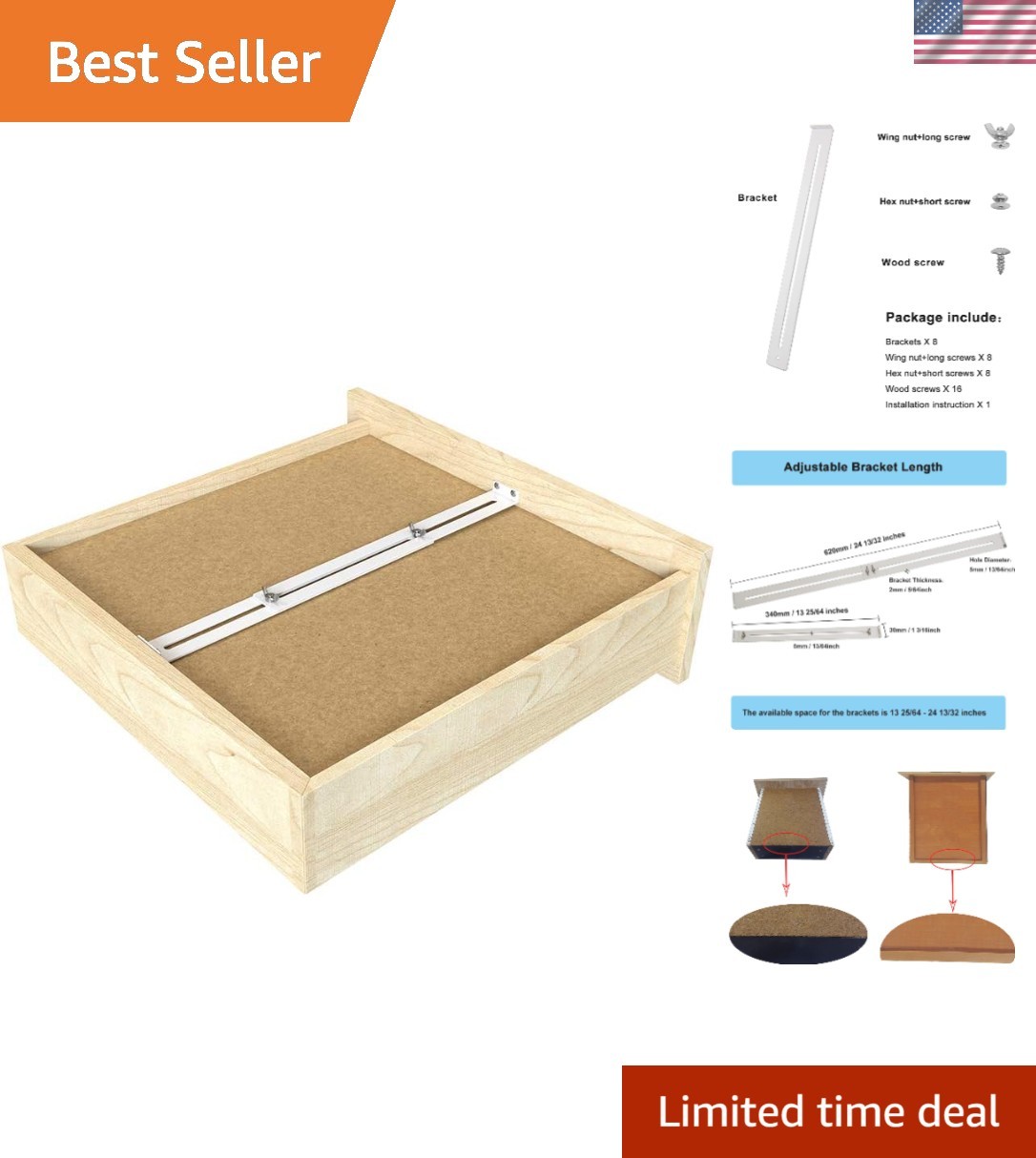 Drawer Repair Kit - Used to Reinforce and Repair Wooden/MDF/Chipboard Drawers Ca