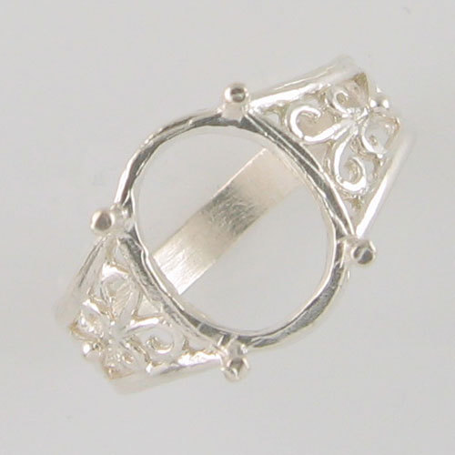 PRE-NOTCHED 12X10 OVAL SOLITAIRE RING .925 STERLING SILVER CR2285SS