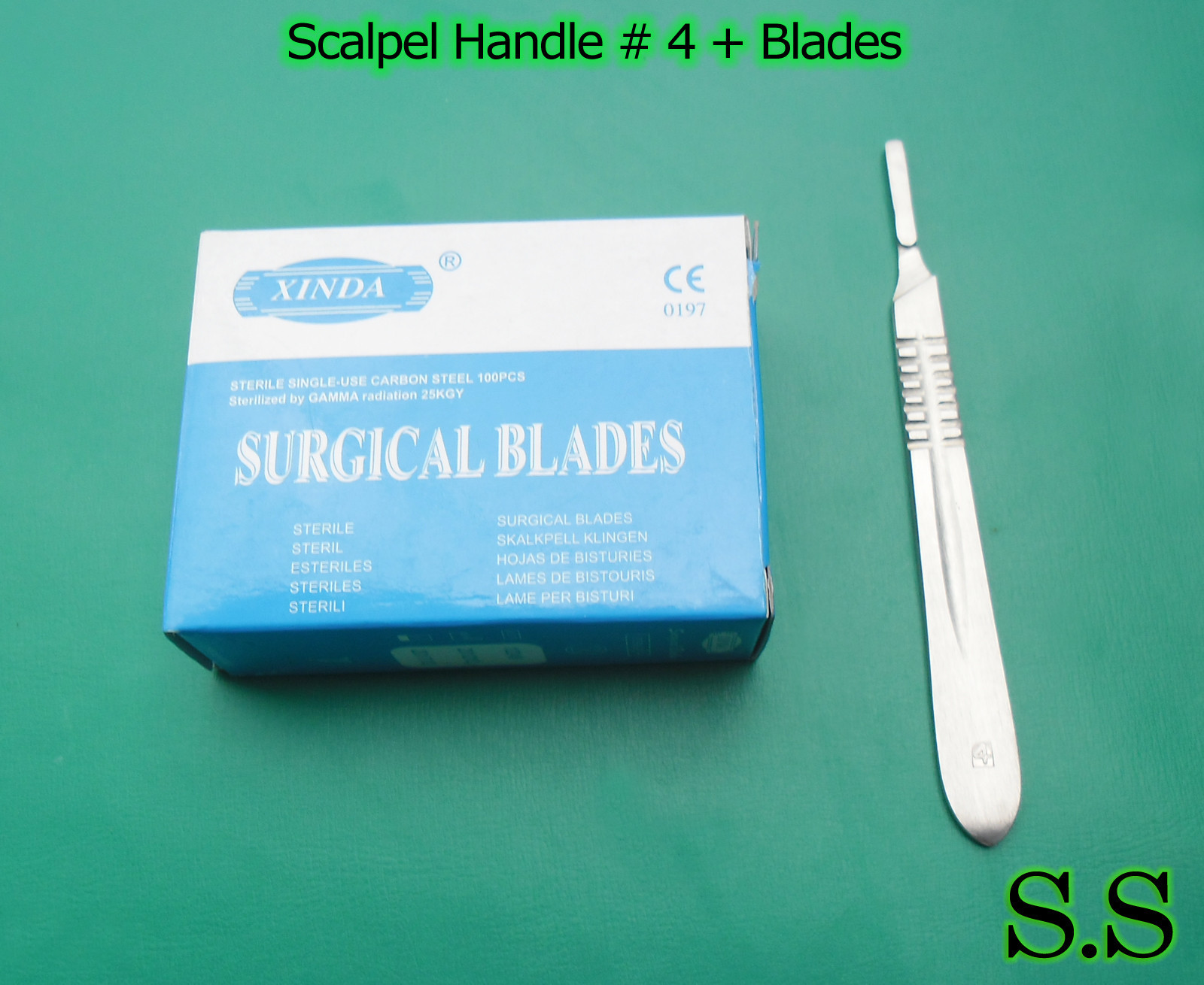 BRAND NEW 2 SCALPEL HANDLE #4 +100 SURGICAL BLADES #21