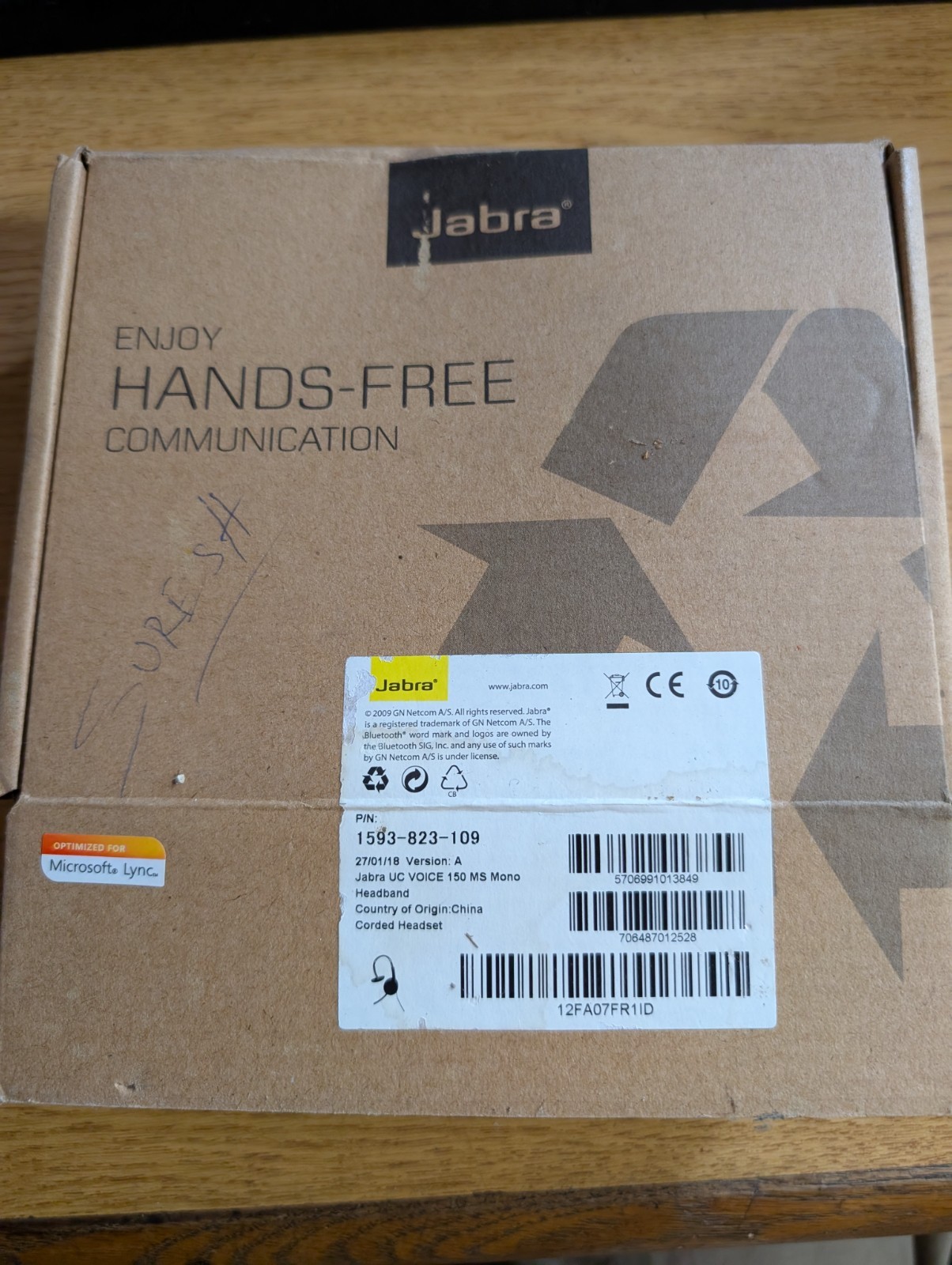 Jabra UC VOICE 150 Black Headband Headsets 1593-823-109